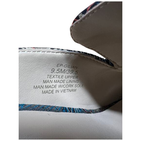 ENZO ANGIOLINI Gilian Women's 9.5 Brocade Floral Mules Black Print Fabric - Picture 16 of 16